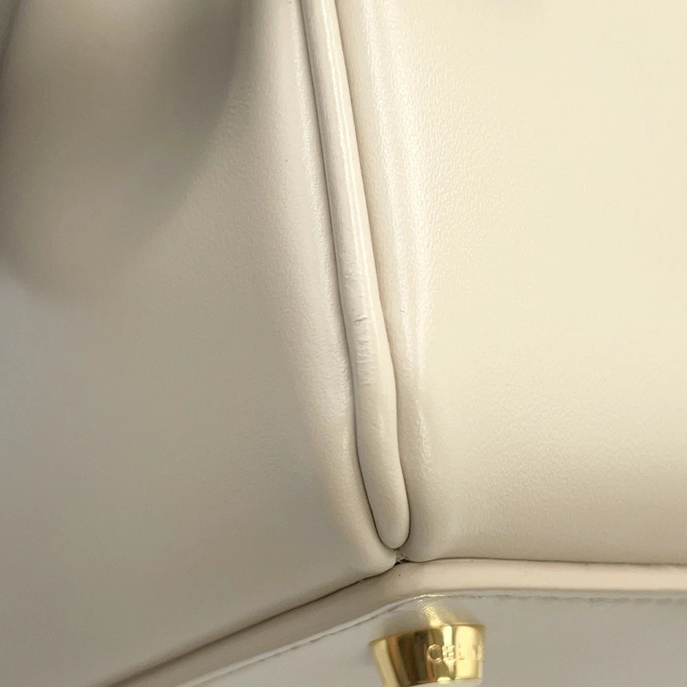 Celine 16 Bag Satinated Calfskin leather White - Picture 7 of 12